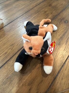 Ty Calico Cat Plush in Orange, Black & White